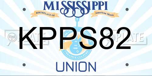 KPPS82 Mississippi License Plate