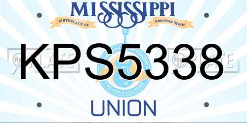 KPS5338 Mississippi License Plate