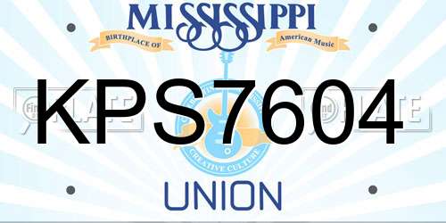 KPS7604 Mississippi License Plate