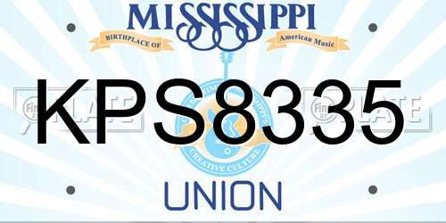 KPS8335 Mississippi License Plate