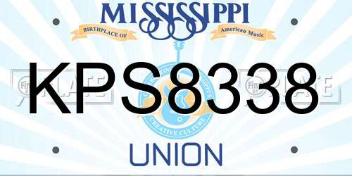 KPS8338 Mississippi License Plate
