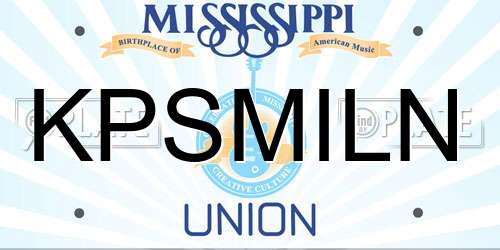 KPSMILN Mississippi License Plate