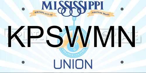 KPSWMN Mississippi License Plate