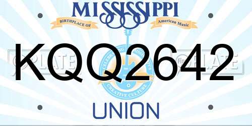 KQQ2642 Mississippi License Plate