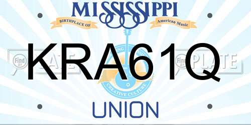 KRA61Q Mississippi License Plate