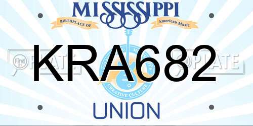 KRA682 Mississippi License Plate