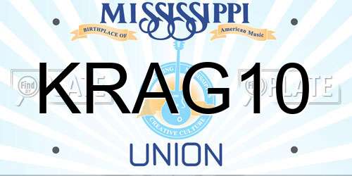 KRAG10 Mississippi License Plate