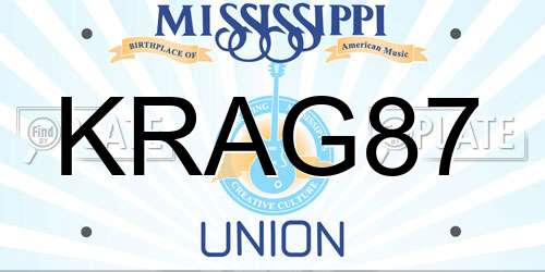 KRAG87 Mississippi License Plate