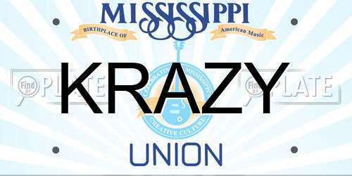 KRAZY Mississippi License Plate