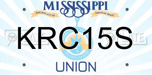 KRC15S Mississippi License Plate