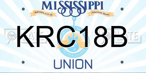 KRC18B Mississippi License Plate