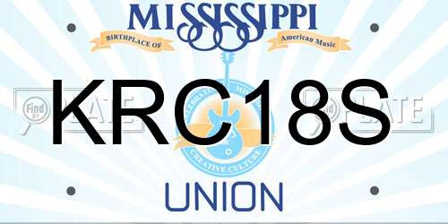 KRC18S Mississippi License Plate