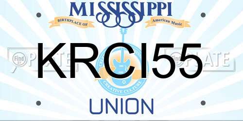 KRCI55 Mississippi License Plate