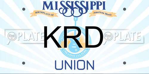 KRD Mississippi License Plate