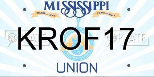KROF17 Mississippi License Plate