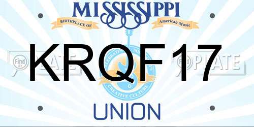 KRQF17 Mississippi License Plate