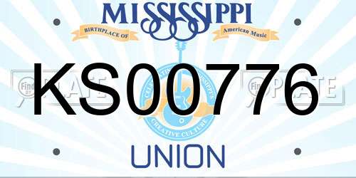 KS00776 Mississippi License Plate