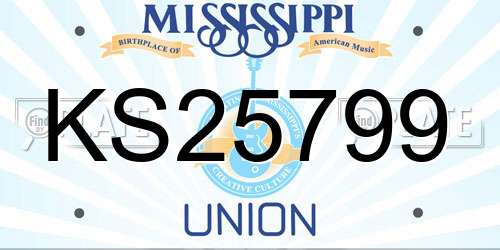 KS25799 Mississippi License Plate
