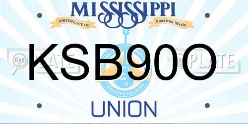 KSB90O Mississippi License Plate