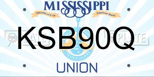 KSB90Q Mississippi License Plate