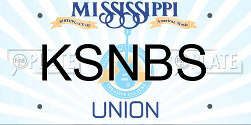 KSNBS Mississippi License Plate