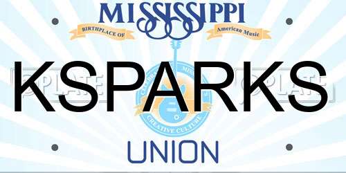 KSPARKS Mississippi License Plate