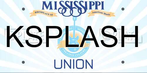 KSPLASH Mississippi License Plate