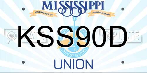 KSS90D Mississippi License Plate