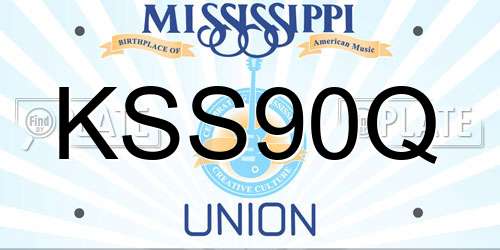 KSS90Q Mississippi License Plate