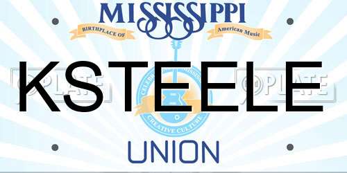 KSTEELE Mississippi License Plate