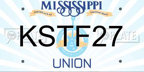 KSTF27 Mississippi License Plate