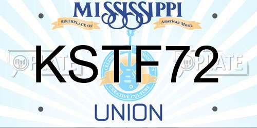 KSTF72 Mississippi License Plate