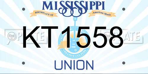 KT1558 Mississippi License Plate