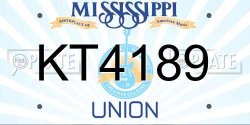 KT4189 Mississippi License Plate