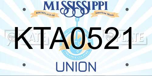 KTA0521 Mississippi License Plate