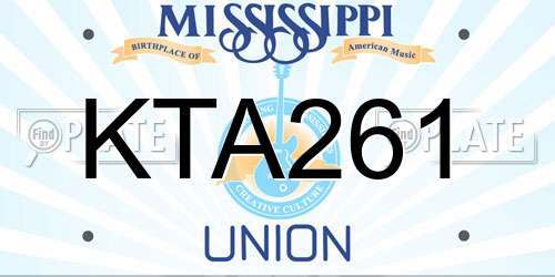 KTA261 Mississippi License Plate