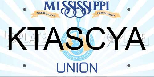 KTASCYA Mississippi License Plate
