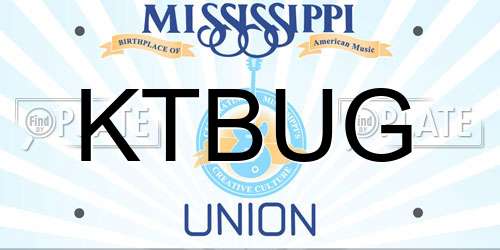 KTBUG Mississippi License Plate