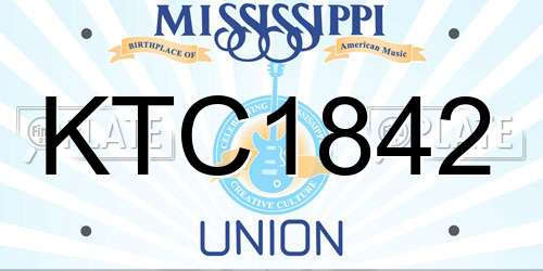 KTC1842 Mississippi License Plate