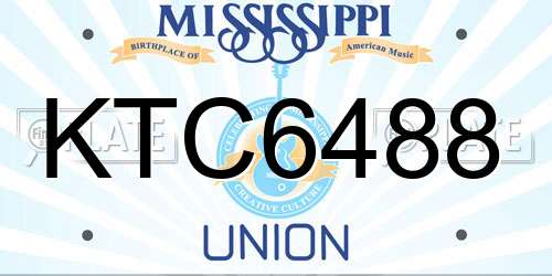 KTC6488 Mississippi License Plate