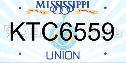 KTC6559 Mississippi License Plate