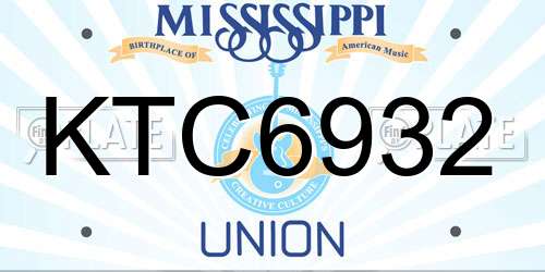 KTC6932 Mississippi License Plate