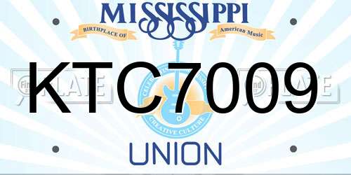 KTC7009 Mississippi License Plate