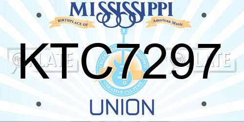 KTC7297 Mississippi License Plate