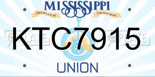 KTC7915 Mississippi License Plate