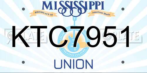 KTC7951 Mississippi License Plate