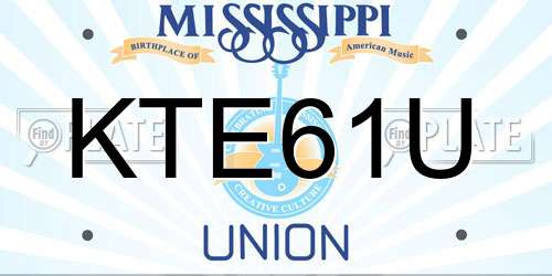 KTE61U Mississippi License Plate