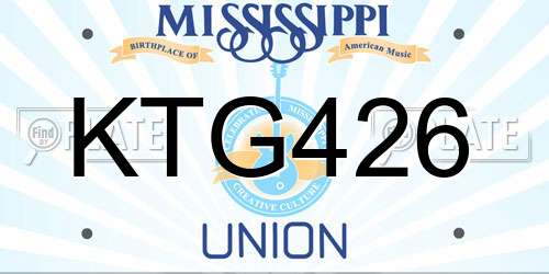 KTG426 Mississippi License Plate
