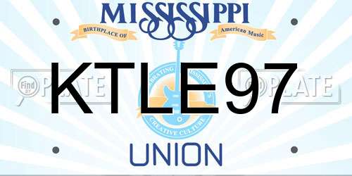 KTLE97 Mississippi License Plate