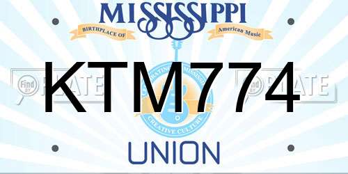 KTM774 Mississippi License Plate